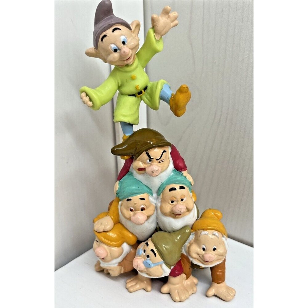 Disney Snow White Seven Dwarfs Stacked Action Figure Set - Multicolor